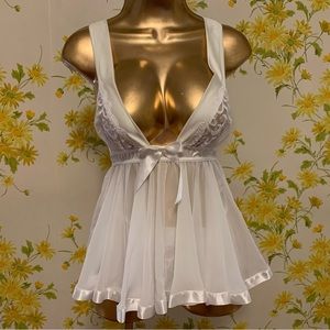 Fantasy lingerie white baby doll size S